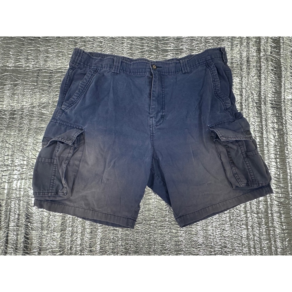 Reyn Spooner Mens XL Navy Blue Cargo Shorts Hawaiian Traditionals 40